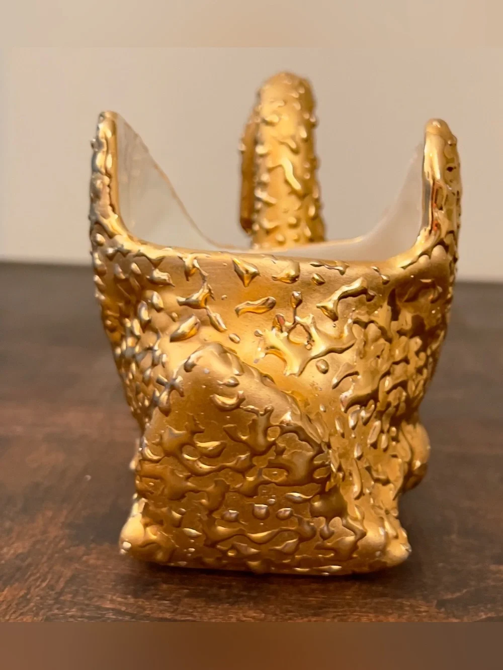 Vintage 22K Weeping Bright Gold Swan Planter MCM Large 9” Flawless